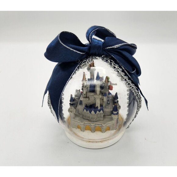 Disney World Diorama Ornament Magic Kingdom Glass Globe Mickey & Friends - Picture 3 of 8